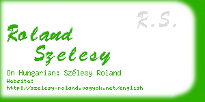roland szelesy business card